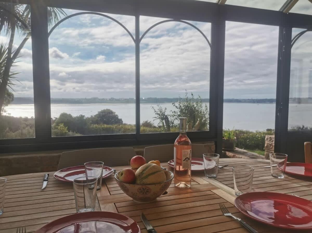Kermartin - Maison De Famille Avec Vue Sur La Baie De Morlaix Plouezoc'h Екстер'єр фото